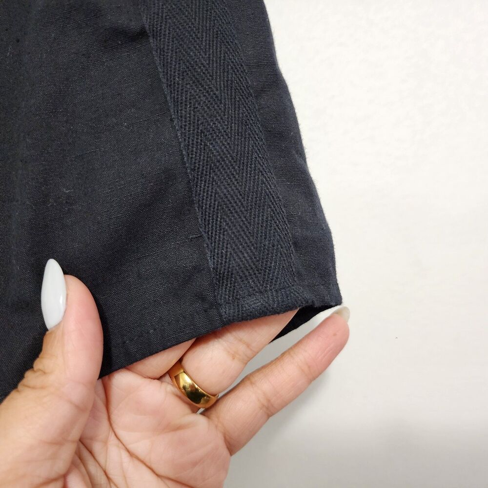 NEW By Anthropologie Women's Black Linen Tap Shorts Pull-on Resort Travel Size S - Picture 13 of 16